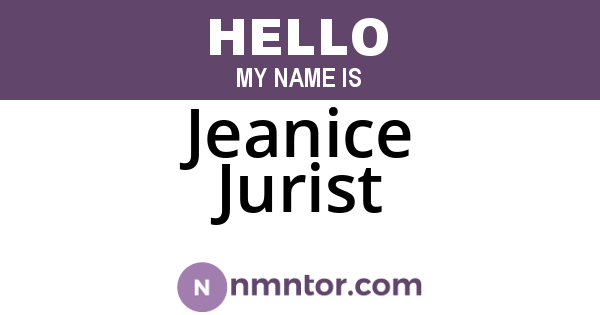 Jeanice Jurist