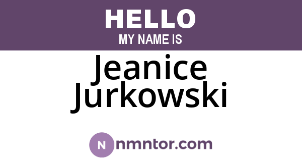 Jeanice Jurkowski