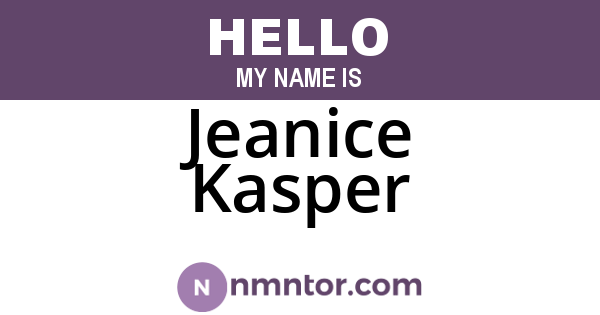 Jeanice Kasper