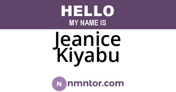 Jeanice Kiyabu