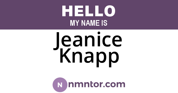 Jeanice Knapp