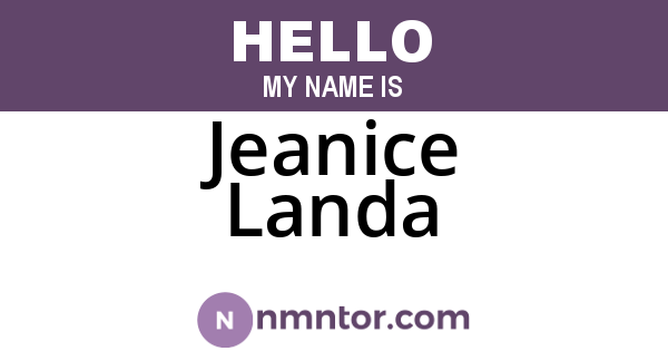 Jeanice Landa
