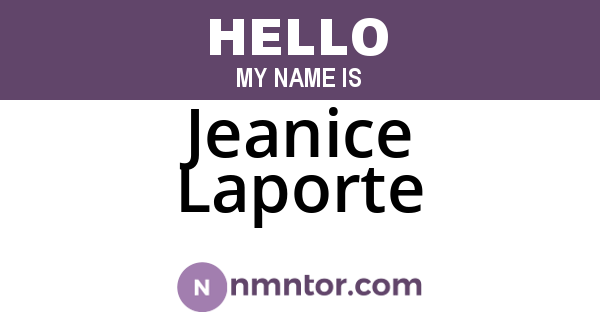 Jeanice Laporte