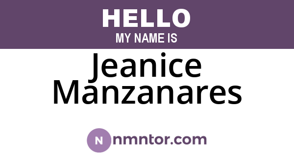 Jeanice Manzanares