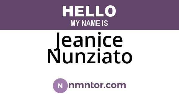 Jeanice Nunziato