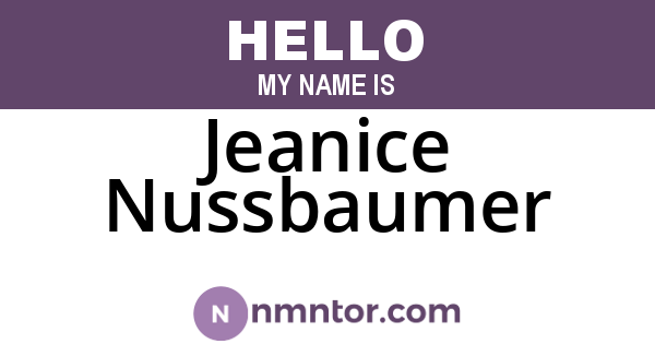 Jeanice Nussbaumer