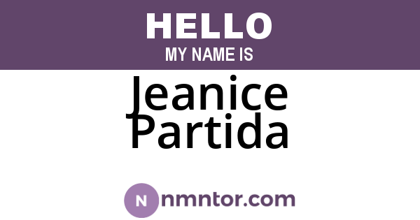 Jeanice Partida