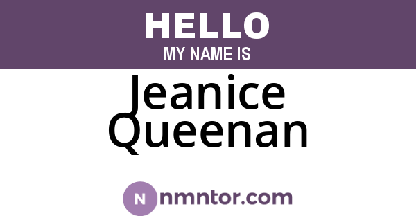 Jeanice Queenan