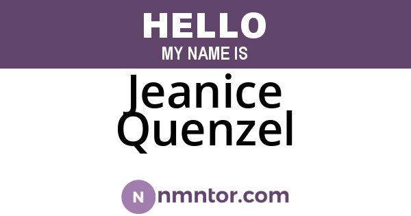 Jeanice Quenzel
