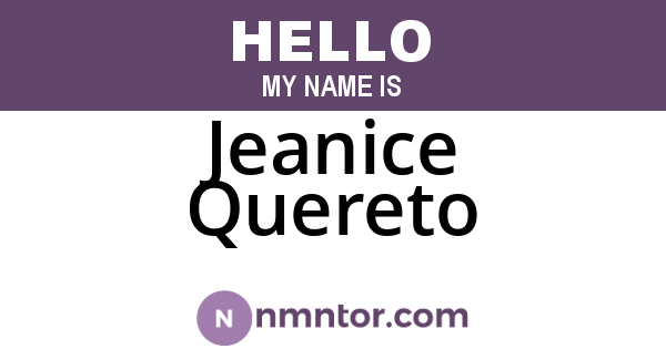 Jeanice Quereto