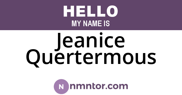 Jeanice Quertermous