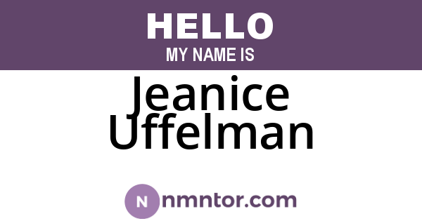 Jeanice Uffelman