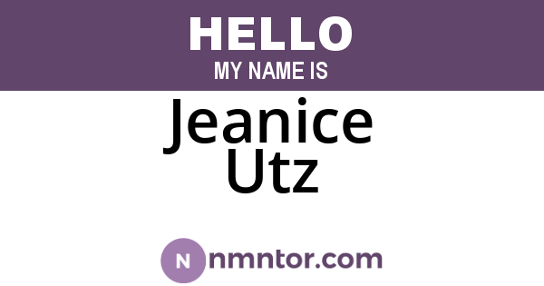 Jeanice Utz