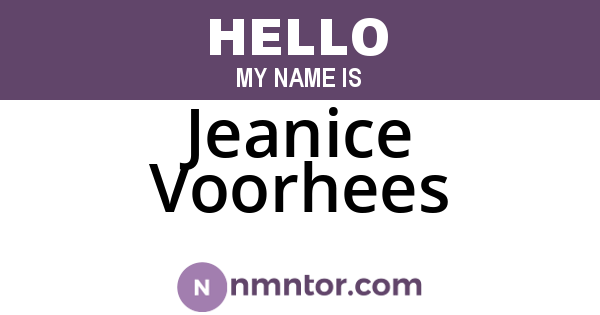 Jeanice Voorhees