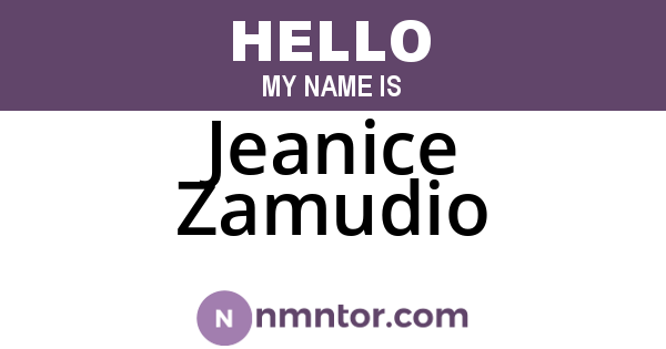 Jeanice Zamudio
