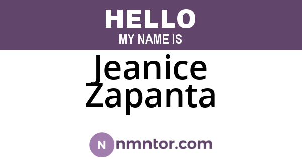 Jeanice Zapanta