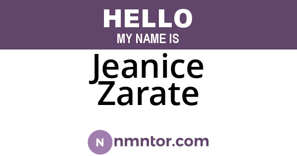 Jeanice Zarate