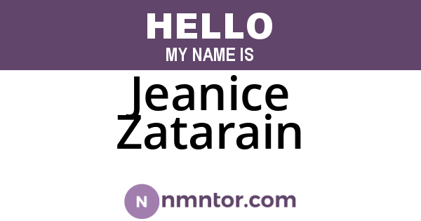 Jeanice Zatarain