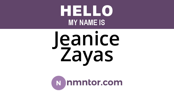 Jeanice Zayas