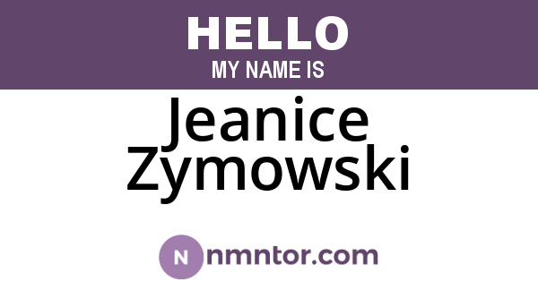 Jeanice Zymowski