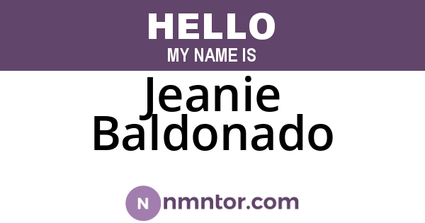 Jeanie Baldonado