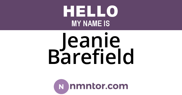 Jeanie Barefield