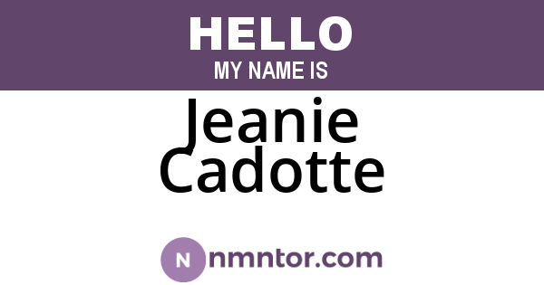 Jeanie Cadotte