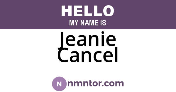 Jeanie Cancel