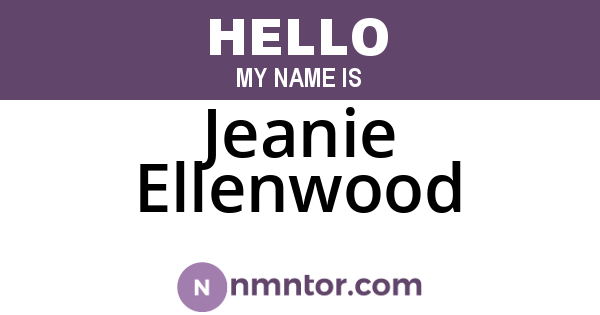 Jeanie Ellenwood