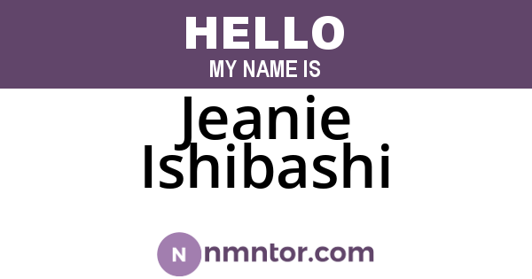 Jeanie Ishibashi