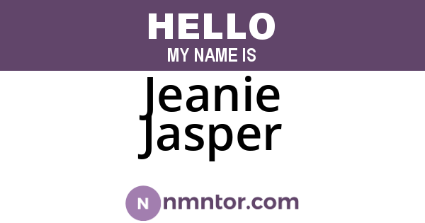Jeanie Jasper