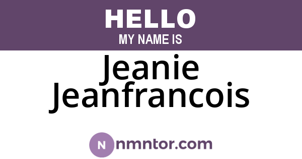 Jeanie Jeanfrancois