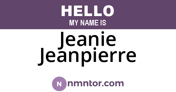 Jeanie Jeanpierre