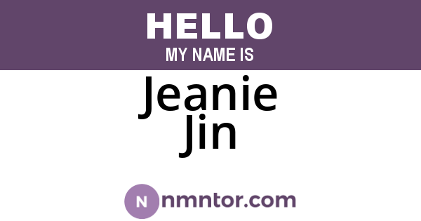 Jeanie Jin