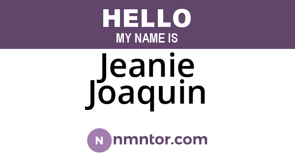 Jeanie Joaquin