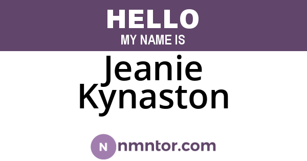 Jeanie Kynaston