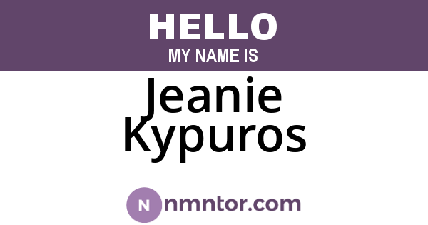 Jeanie Kypuros