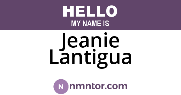 Jeanie Lantigua