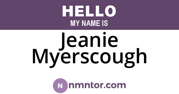 Jeanie Myerscough