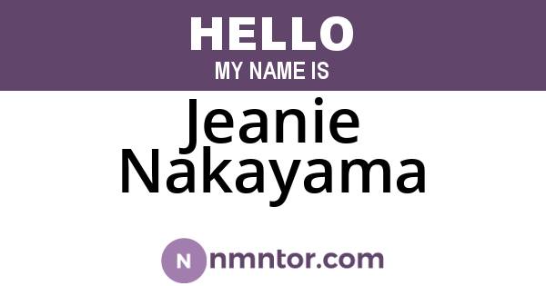 Jeanie Nakayama