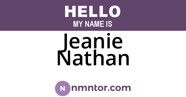 Jeanie Nathan