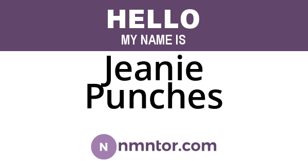 Jeanie Punches