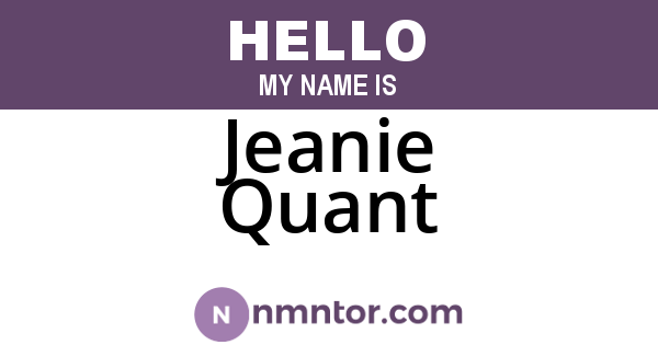Jeanie Quant