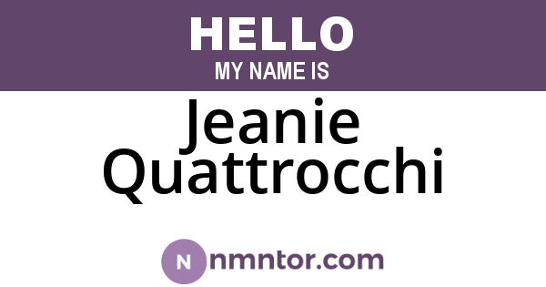 Jeanie Quattrocchi