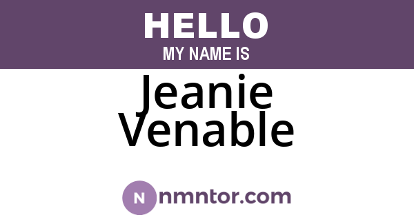 Jeanie Venable
