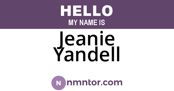 Jeanie Yandell