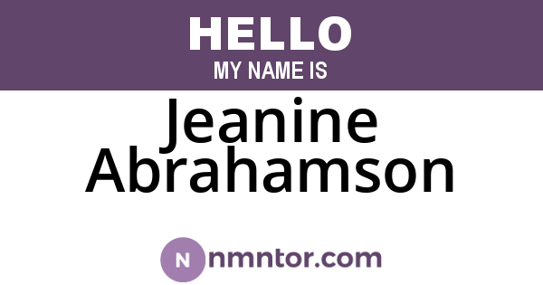 Jeanine Abrahamson