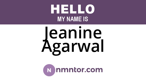 Jeanine Agarwal