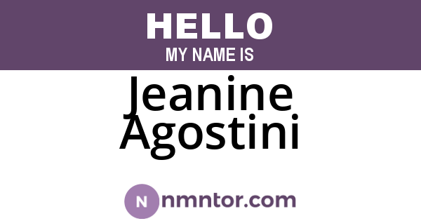 Jeanine Agostini