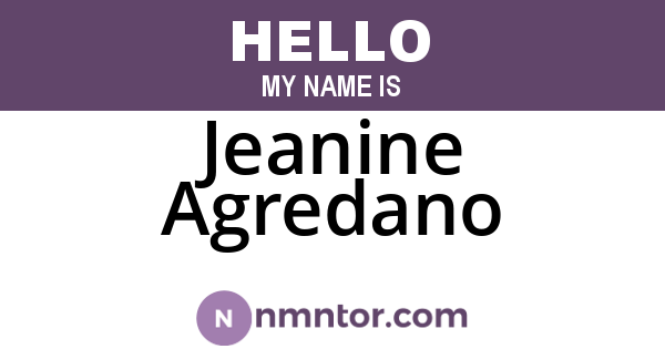 Jeanine Agredano